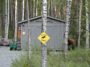 Moose Crossing sign